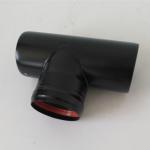 90 Degree Tee Pellet Stove Flue Pipe With Branch Spigot For Fireplace