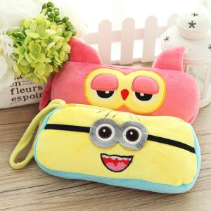China Personalized Cartoon Plush Disney Owl Pencil Case with Zipper factory
