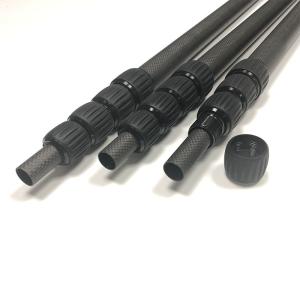 China Lightweight 3K Telescoping Carbon Fiber Tube Water Fed Extension Pole factory