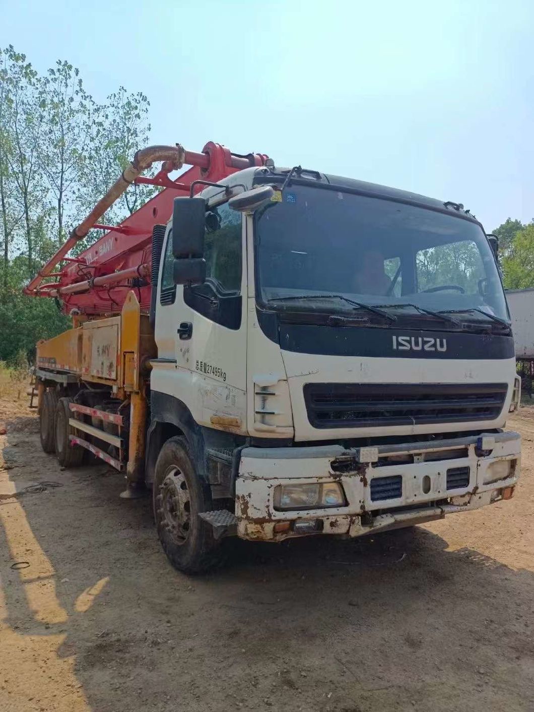 2010 Suny 37m of Concrete Pump on Isuz