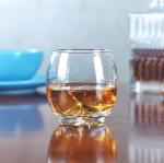 240ml / 8oz Round Bottom Whiskey Glasses With Iceberg Mountain Bottom