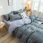 Adult Grade A 100% BAMBOO Bedding Comforter Sets with Marble Pattern Duvet Cover