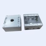 PVC Coated Waterproof Aluminum Junction Box Grey 4Holes 2-1/8" Deep