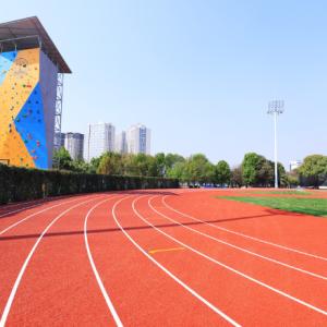 China WA SGS Certificated Yuuz Esp Semi-Prefabricated Athletic Rubber Running Track With Automatic Installation factory