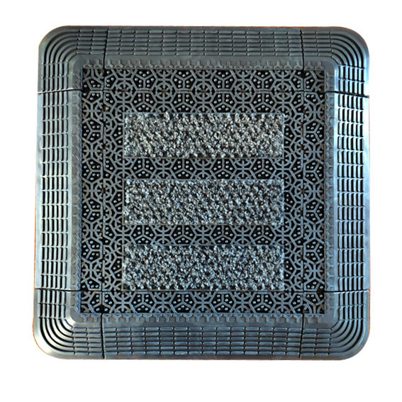 China Modular Entrance Matting Interlocking Tiles 13 MM PVC factory