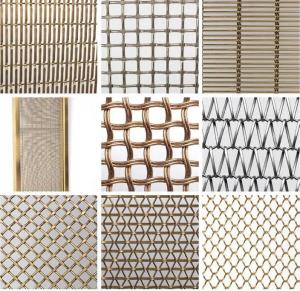 China Decorative Spiral Weave Mesh For Architectural Conveyor Belt Metal Woven Mesh For Buildings factory