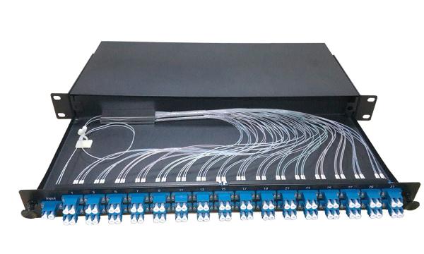 PLC Fiber Optic Splitters ODF Patch Panel 1x64 2x64 Fiber Optic Distribution