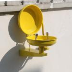 Auto open ,Auto close Wall mounted type stainless steel eyewasher, ABS coating