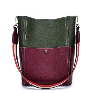 China PU Leather Composite Bags Fashion Patchwork Handbags for Women Shoulder Bags factory