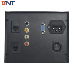 Aluminum universal multimedia hydraulic tabletop power socket box