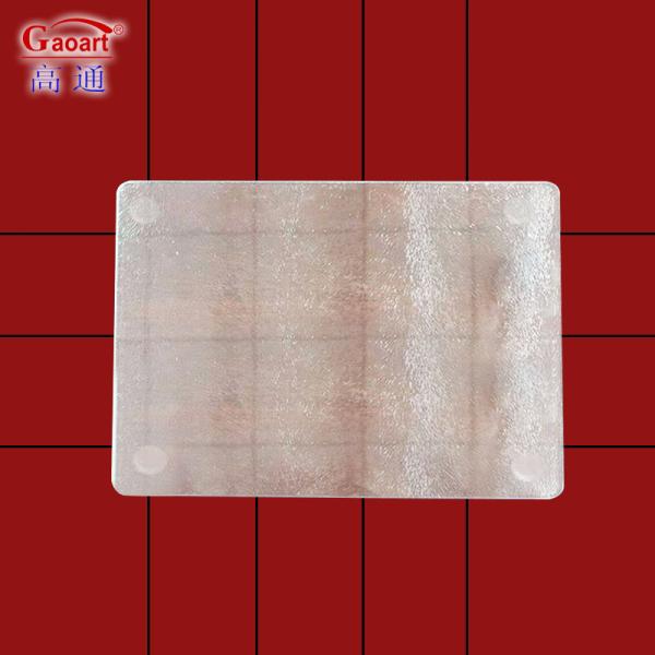 Golden Silk Tempered Glass Chopping Blocks for Custom Clear Vegetable Cutting