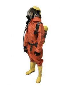 China Good Airtightness Secondary Chemical Protective Clothing With Snap Ring factory