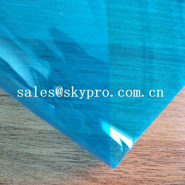 High Density PVC Plastic Sheet Transparent Blue Soft Super Thin Flexible
