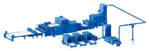 China 1000kg/h Air Laid+thermal Bonding Nonwoven Shoddy Felt making machine factory