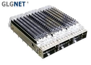 China Drawing 3 Port Sfp Module Cage Pinout With Heat Sink REACH And UL Certification factory