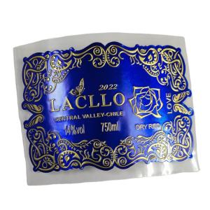 China Golden Foil Wine Bottle Labels Neck Sticker Custom Printable Wine Labels Waterproof factory