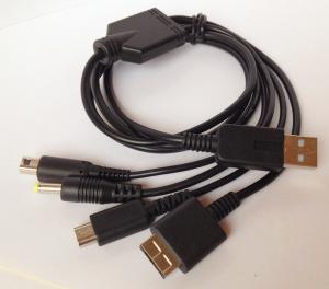 China Universal Multi-function Extendable USB Cable With Micro 5pin , PP P VITA DS charge cable on sale