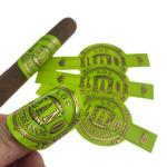 Green Luxury Cigar Band Printing Personalized Branded Stickers For Packaging