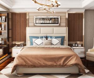 China Luxury Leather King Size European Style Modern Bed factory