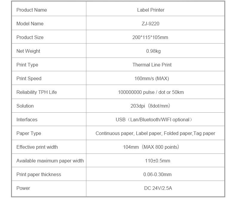ESC POS Wireless 4 Inch Label Printer Thermal Printer For Shipping Labels