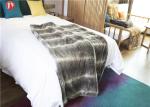Gray chinchilla Animal Print Faux Fur Blanket Ostrich Exotic Throws Comforters