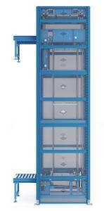 China Continuous Elevator C Type Carton Conveyor System Long Lasting factory