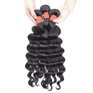 China Narural Color Human Virgin Hair Weave , 10A Grade Loose Wave Weave Human Hair factory