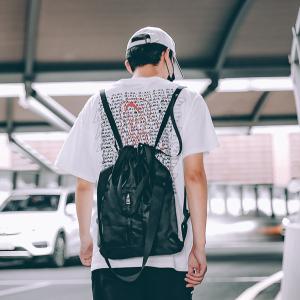 China Harajuku high school students backpack rope simple Joker bundle mouth multi-purpose backpack factory