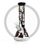 13.5 Inches Smoking Water Pipe 7mm Thick Glass Luminous Art Design Ice Catcher
