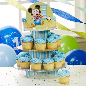 China Printable Cardboard Party Cupcake Stand , 3 Tiered Cupcake Display Stand factory