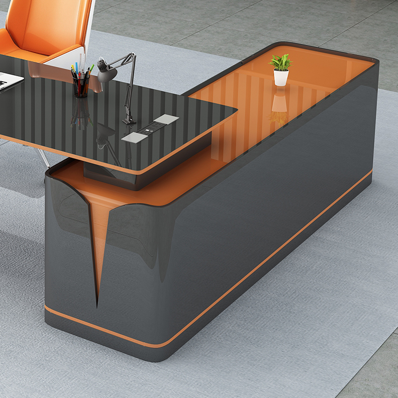 Modern Bedroom Furniture Design Irregular Shape Office Desk with Baking Paint