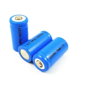 China 3.7V 750mAh 16340 CR123A Rechargeable Lithium Ion Battery factory