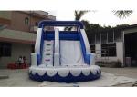 Small Blue Commercial Inflatable Water Slide , PVC iInflatable Water Slide With