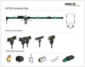 China Cranes Current Powered HFP56 Dsl Systems Conductor Rail 35-240A With Accessories factory