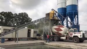 China Yellow HZS Concrete Batching Plant with Efficiency Yellow Grout Mixer Machine JS500/750/1000 factory