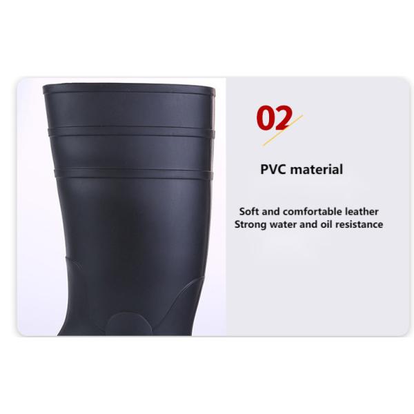 Special Anti-Smash, Oil-Resistant And Anti-Slip Black Labor Protection Rain Boots