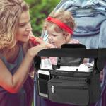 2 Leak Proof Insulated Cup Holders Baby Stroller Organizer Bag