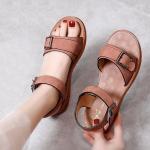 BS105 Tendon Sole Sandals Flat Shoes 2021 Summer New Shoes Student Roman Shoes