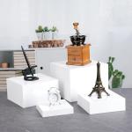 White Acrylic Five-sided Buffet Food Display Stand Cubic Cake And Dessert