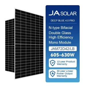 China 22.5% Panel Efficiency 620W N-type Bifacial Double Glass Photovoltaic Mono Solar Panel factory