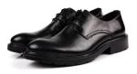 Handmade Footwear Mens Black Lace Up Dress Shoes Comfortable With Thick