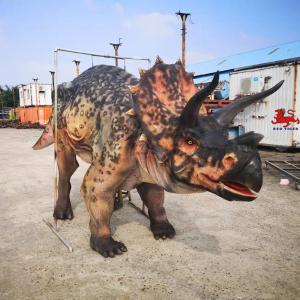 China Custom Realistic Adult Triceratops Dinosaur Costume For Two Performers factory