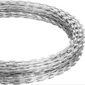China Custom Design BTO22 Hot Dipped Galvanized Concertina Razor Barbed Wire Anti Climb factory