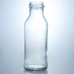 Custom Capacity Juice Milk Ketchup Salad Chili Sauce Glass Bottle with Metal Lid