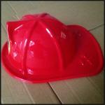 Child Size Red Plastic Fire Chief Hat Halloween Party Plasticfireman Helmet Hat