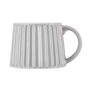 Cute Ceramic Mugs Handmade 480ml Ceramic Unique Coffee Mug With Lines