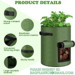 Potato Grow Bags, 4 Pack 10 Gallon With Flap And Handles Planter Pots For Onion,
