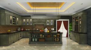 China Nature-Inspired Elegance And Timeless Sophistication Forest Green Kitchen Cabinets factory