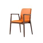 Rubber Wood Frame Dining Chair for Restaurant Customize Luxury Modern Wooden