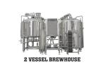 Professional 2MM - 3MM 2 Vessels Brewhouse For Craft Beer Making